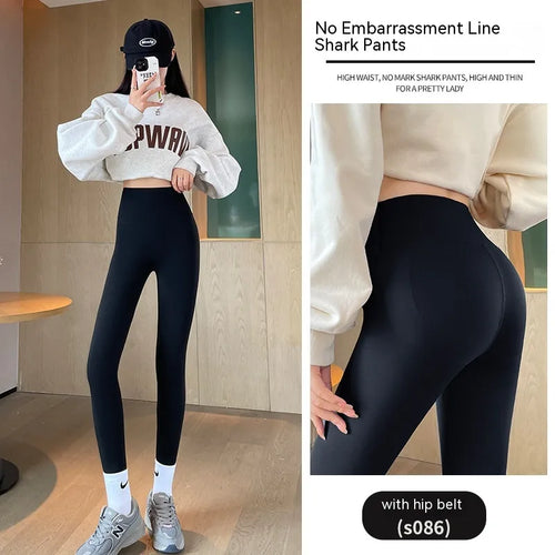 Fleece-lined Thick High Waist Hip Lift Leggings For Women - Eloxia