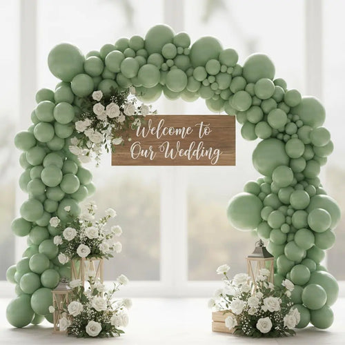 Balloon Garland Arch Kit 146 Pcs Sage Green Balloons for Baby Shower Birthday Gender Reveal Wedding Party DIY Kit - Eloxia