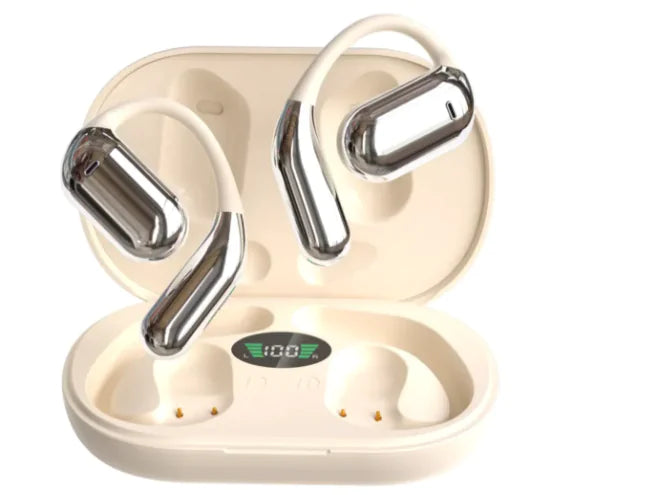 Ear-Mounted Bluetooth Headset with LED Display (One Set)